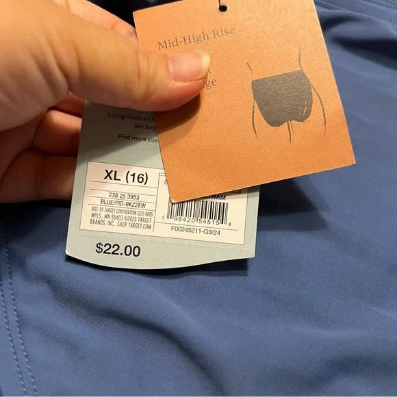 Shade & Shore Women's Blue Bikini Bottom (XL) - Picture 3 of 5